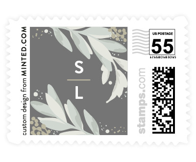 'Modern Wreath (E)' postage stamp