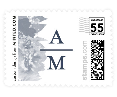 'Classic Hand Lettered Overlay (E)' wedding stamp