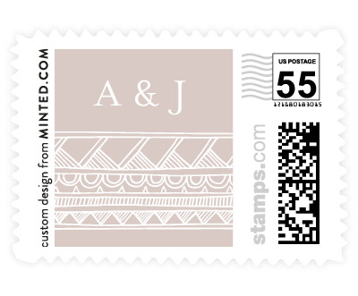 'Deco Stripe (E)' wedding stamp