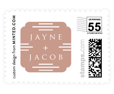 'Windswept Deco (E)' wedding stamp