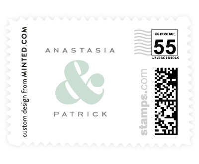 'Sophisticated Modern' wedding stamp