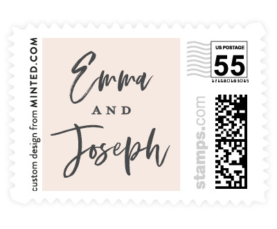 'Modern Brush (F)' wedding stamp