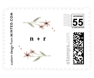 'Save The Date In Florals' postage stamps