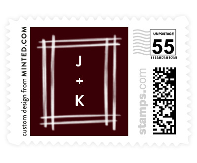 'Brushed (E)' wedding stamp