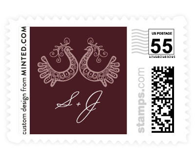 'Whimsical Peacock (B)' postage stamps