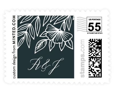 'Foiled Wreath Frame' wedding stamp