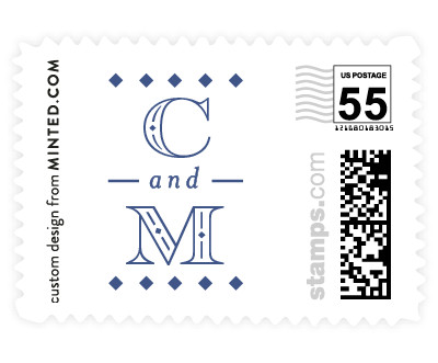 'Deco Names (B)' wedding postage