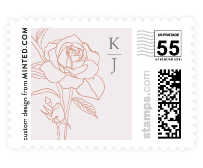 'Romantic Flower Border' postage stamps