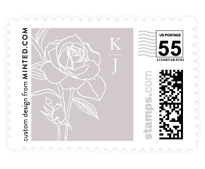 'Romantic Flower Border (B)' wedding stamps