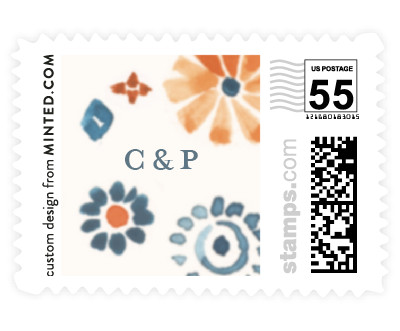 'Boho Bright (B)' wedding stamps