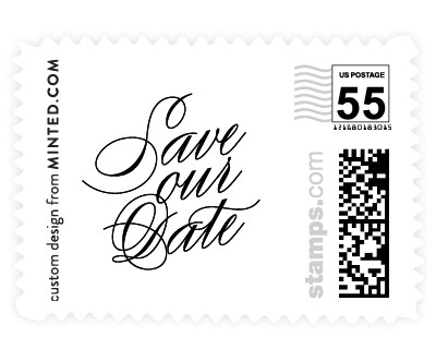 'Perfectly Stated' wedding stamp