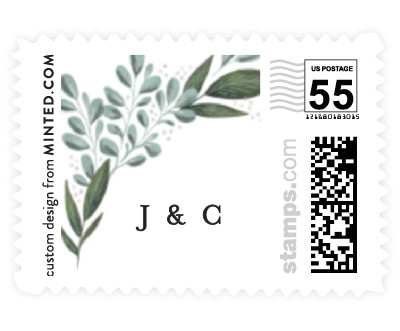'Wild Leaf' wedding postage