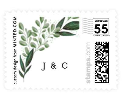 'Wild Leaf (F)' wedding stamps