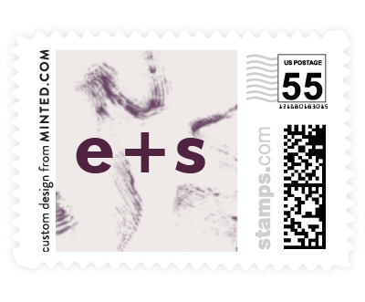 'Brush Strokes (E)' wedding stamp