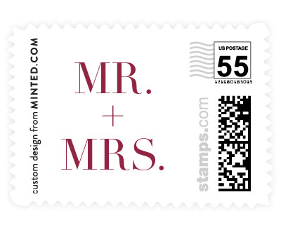 'Desert Minimalism (B)' wedding stamp