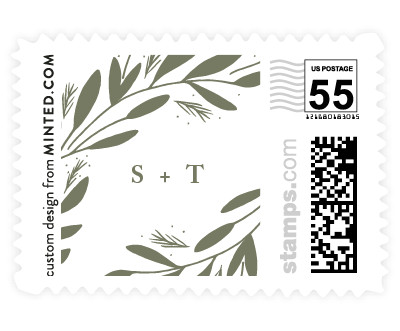 'Framed In Foliage (B)' postage stamp