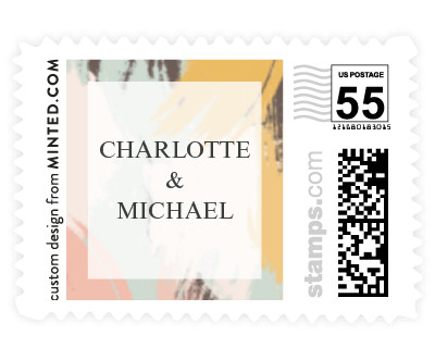 'Painted Date' wedding stamp