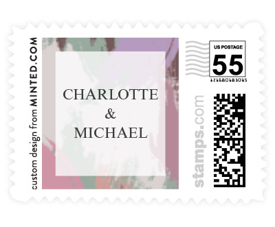 'Painted Date (E)' wedding stamps