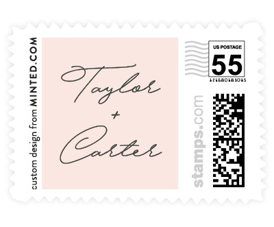 'Scripted Names (D)' wedding postage