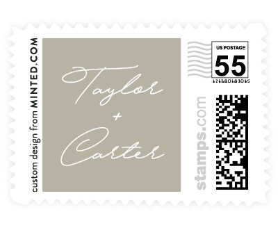 'Scripted Names (E)' wedding stamp