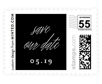 'Scripted (D)' stamp