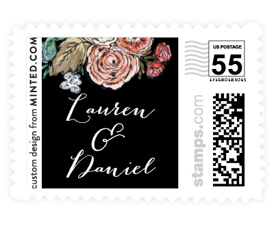 'Dramatic Floral Date (B)' postage