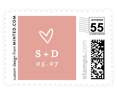 'Oh My Heart (B)' wedding stamps