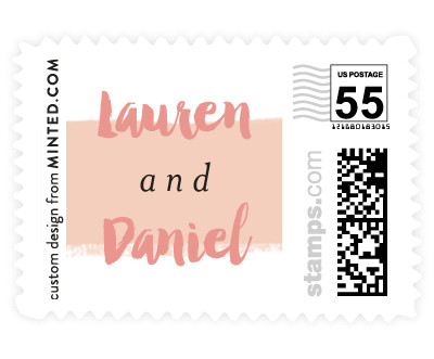 'Watercolor Lettering (B)' wedding stamp
