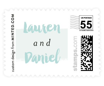 'Watercolor Lettering (D)' stamp design
