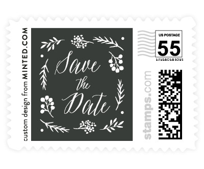 'Rustic Modern Floral (B)' wedding stamp