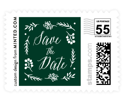 'Rustic Modern Floral (F)' wedding stamps