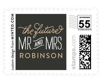 'Mr. & Mrs. (C)' wedding postage