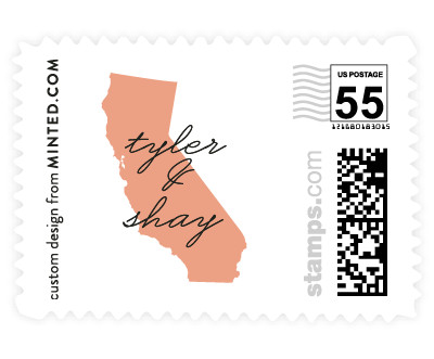 'Married In California (C)' wedding stamp