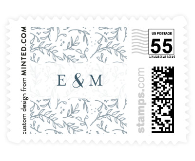 'Hand Lettered Sun-kissed Vines (E)' wedding stamp
