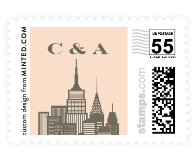'Amalfi - New York City (D)' wedding stamp