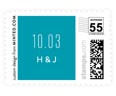 'The Date Is Set (E)' wedding stamp