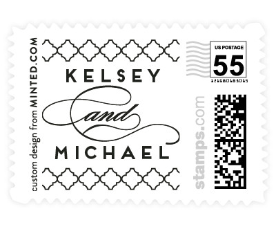'Centered Script' postage