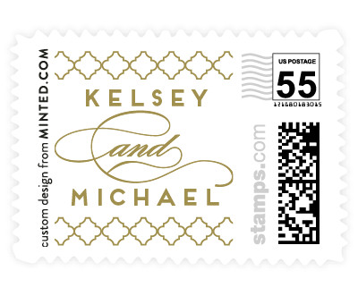 'Centered Script (C)' postage stamp