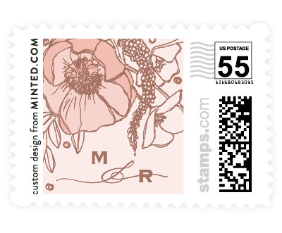 'Floral Sprigs (E)' wedding stamp