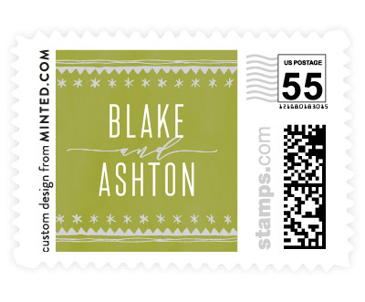 'Boho Glam (G)' wedding stamp