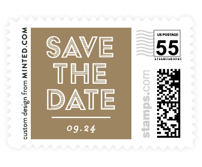 'Gilded And Geometric (D)' wedding stamp