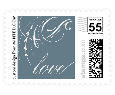 'Delicate Swashes (D)' wedding stamp