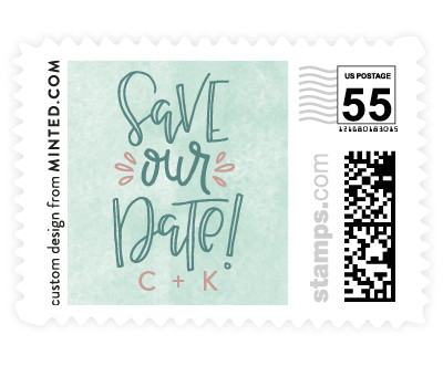 'Stacked Save Our Date (B)' wedding stamp