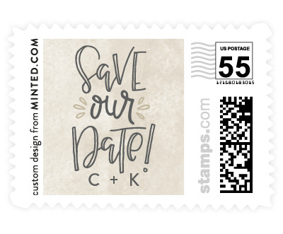 'Stacked Save Our Date (D)' stamp design