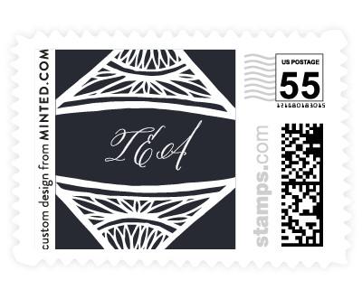 'Deco Corners' wedding stamp