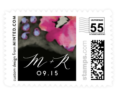 'Elegant Monogram' wedding postage