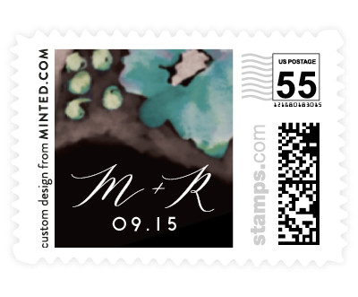 'Elegant Monogram (B)' wedding stamp
