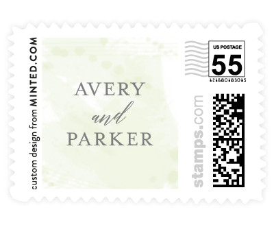 'Sprinkled Brush (C)' wedding postage