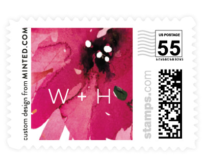 'Peeking Florals' stamp
