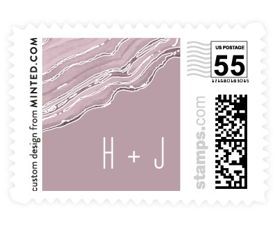 'Modern Agate (H)' wedding stamp